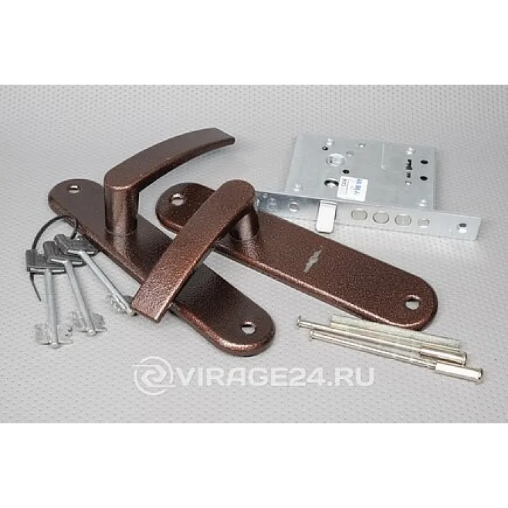Замок врезной с ручками Сувальдный ЗВ 9 - 6/13 Рязань 77311 в пакете(уп9)