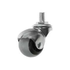 Колесо меб шар 50 серая резина резьба М10 QIU-SG-50MM(уп4)