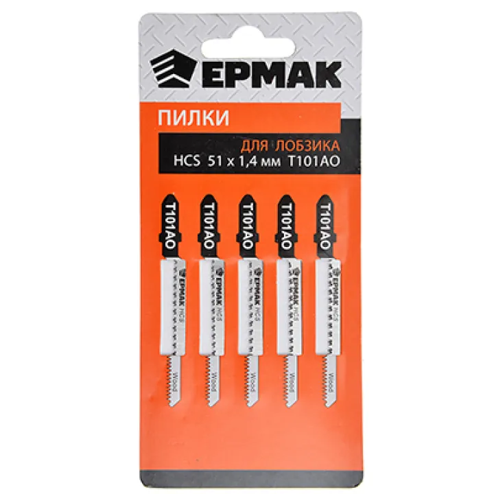 Пилки для эл.лобзика T-101АО дер 5шт ЕРМАК 664-355