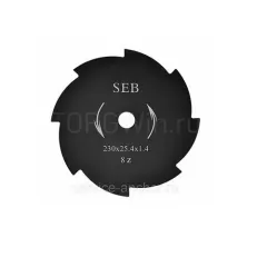 Нож для газонокосилки 8-и лопастной 255*25.4*1.4(уп100)